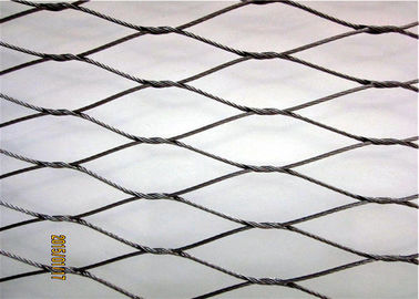 SS316 Material Knotted Rope Mesh Roll Size Customized With Surface Polished